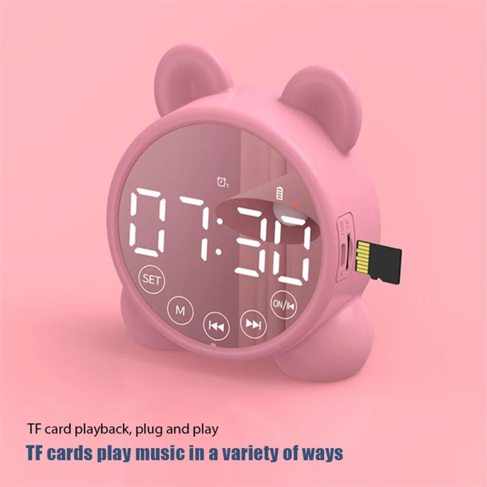 Loa Bluetooth Kiêm Đồng Hồ Báo Thức Kỹ Thuật Số Màn Hình Đồng Hồ Báo Thức E8V2