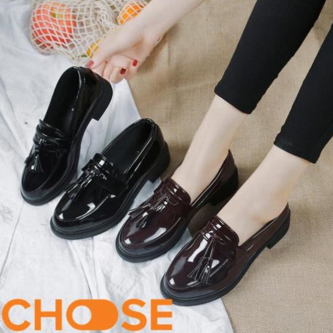 Giày Nữ Da Mọi OXFORD Choose Mẫu Lười Thời Trang Nữ Gót Cao 3cm G141K -h91 | BigBuy360 - bigbuy360.vn