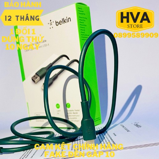 Cáp iPhone Belkin có MFI siêu bền hỗ trợ sạc nhanh iPhone/iPad hàng chính hãng Bảo Hành 12 tháng