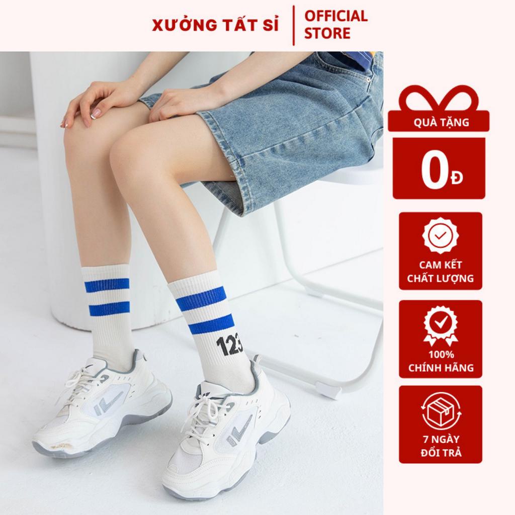 Tất Cô Cao Thời Trang 123 Unisex Style Thể Thao, Năng Động - Chất Liệu Chính: Cotton: Thoáng Mát, Hút Ẩm