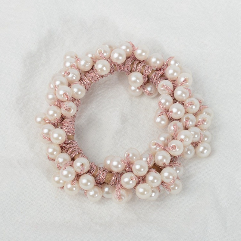 Dây Cột Tóc Đính Hạt Ngọc Trai Đơn Giản Phong Cách Hàn Quốc Cho Nữ