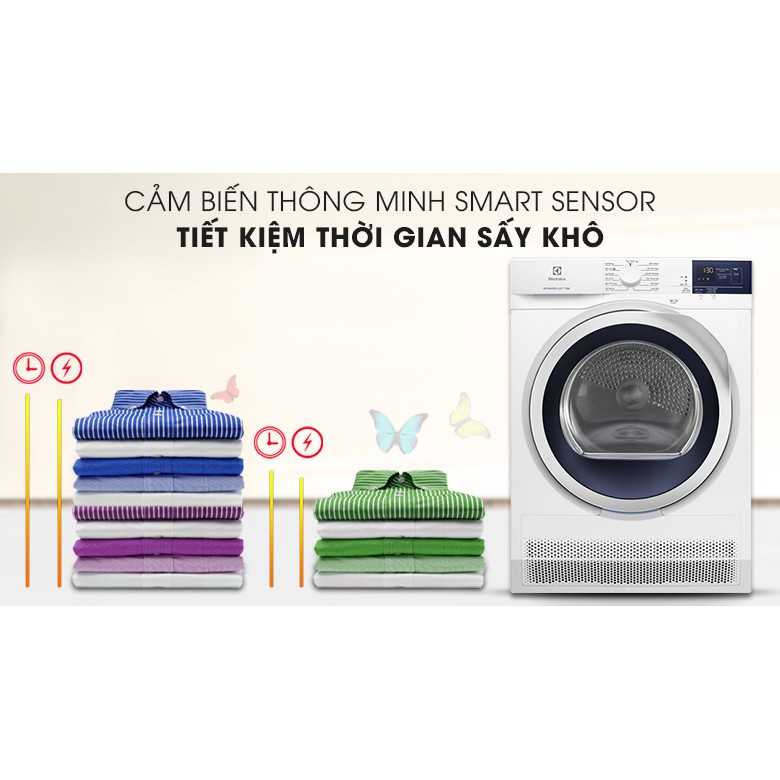 Máy sấy ngưng tụ Electrolux 8 Kg EDC804CEWA- Hàng chính hãng
