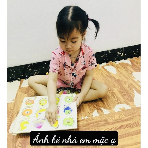 Đồ bộ quảng châu Kaikai xuất hàn Bộ cotton xuất hàn Pijama cộc tay KAIKAI cho bé   1-10 tuổi