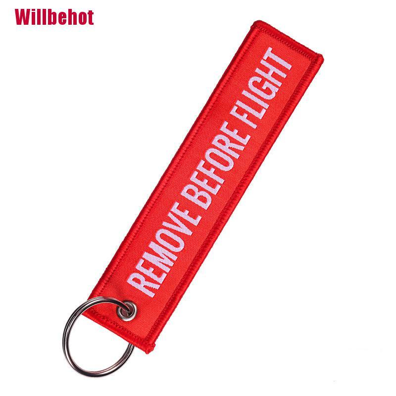 Tháo Trước Khi Bay Móc Khóa Thêu 13X