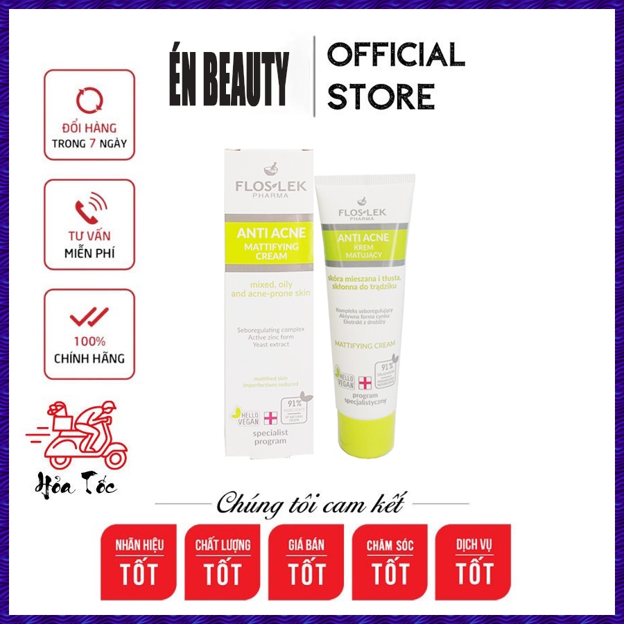 Kem Kiểm Soát Dầu Và Điều Tiết Nhờn Floslek Anti Acne Mattifying Cream - 50ml