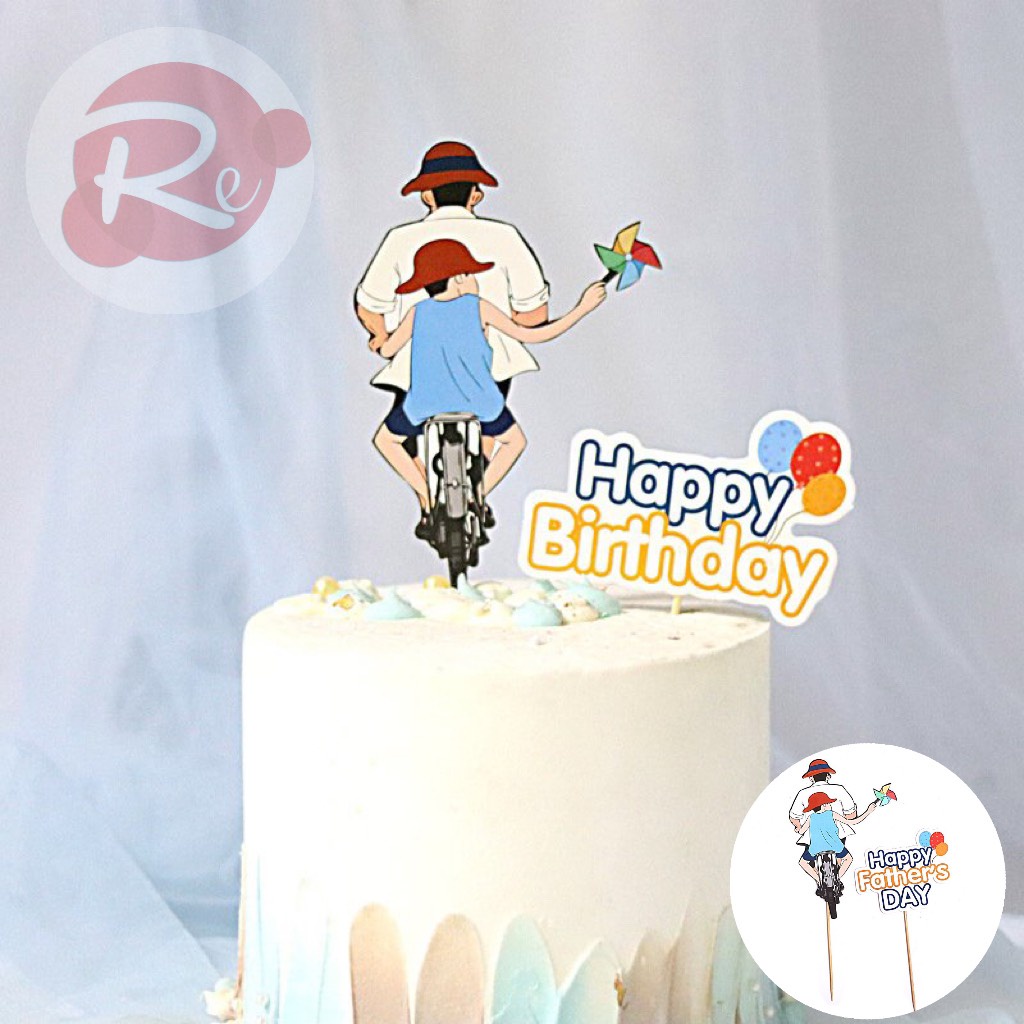 [SIÊU RẺ❤️] – SCG Bố đèo bé - Trang trí bánh sinh nhật bánh kem