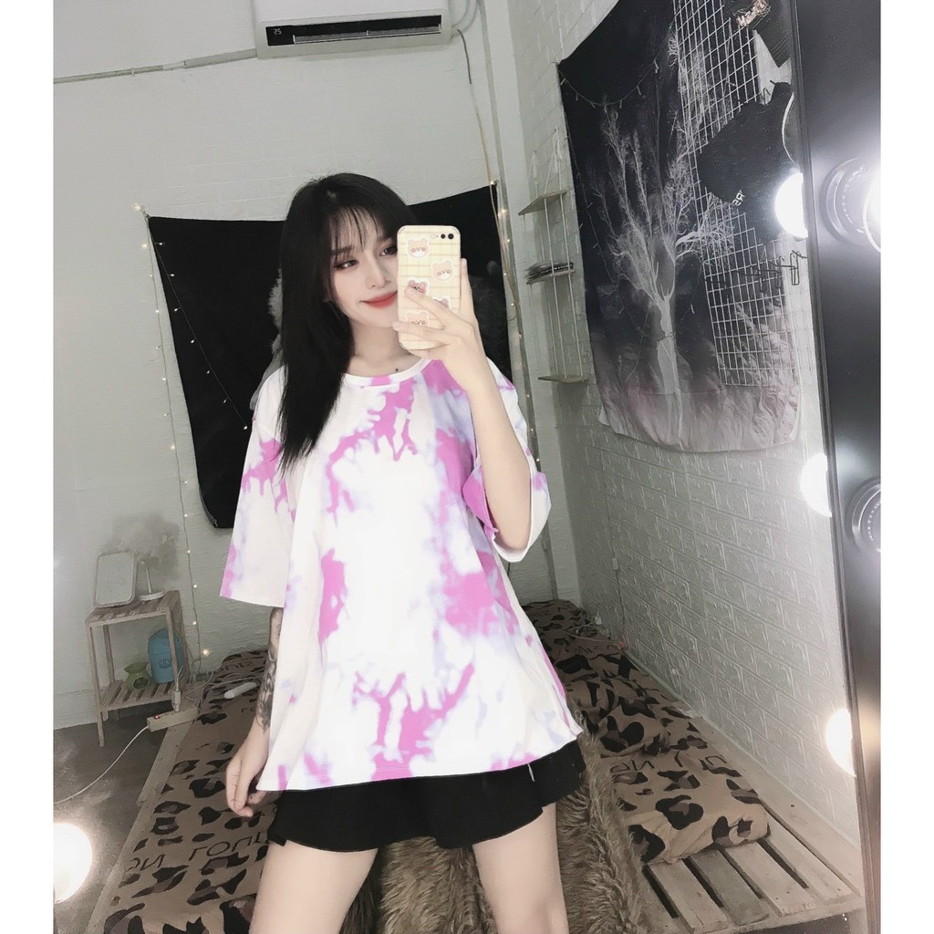 áo xinh 3/4 kiểu màu loang hot hit ảnh thật siêu hot đủ màu