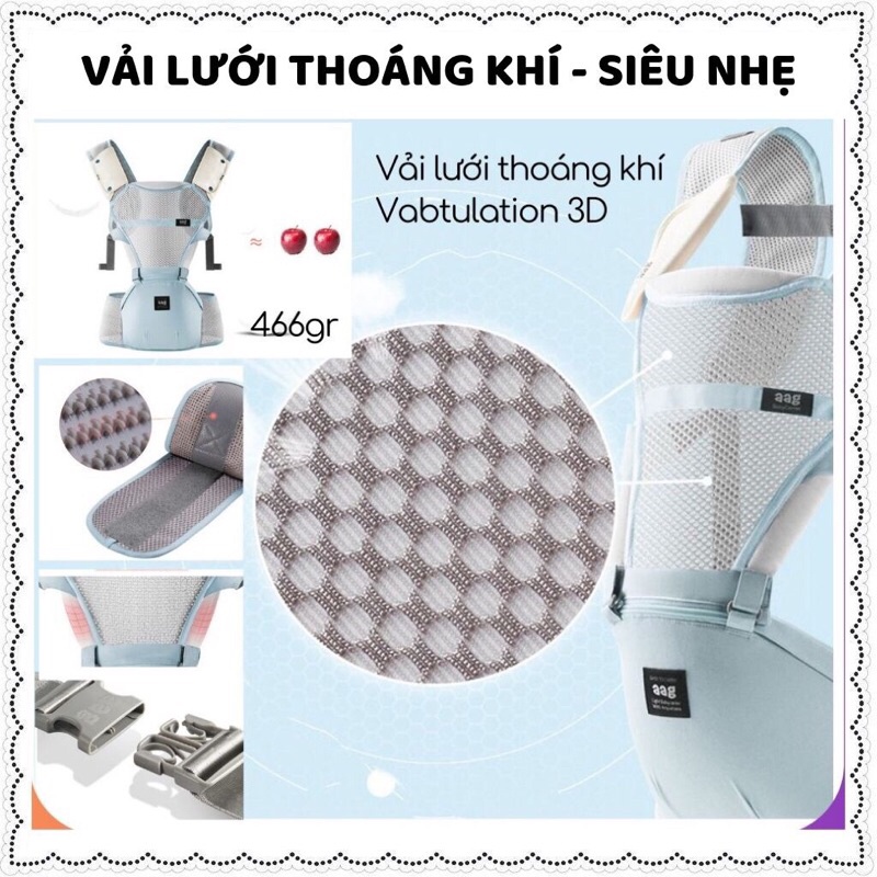 Địu em bé 6 tư thế AAG 019 chống gù đa năng