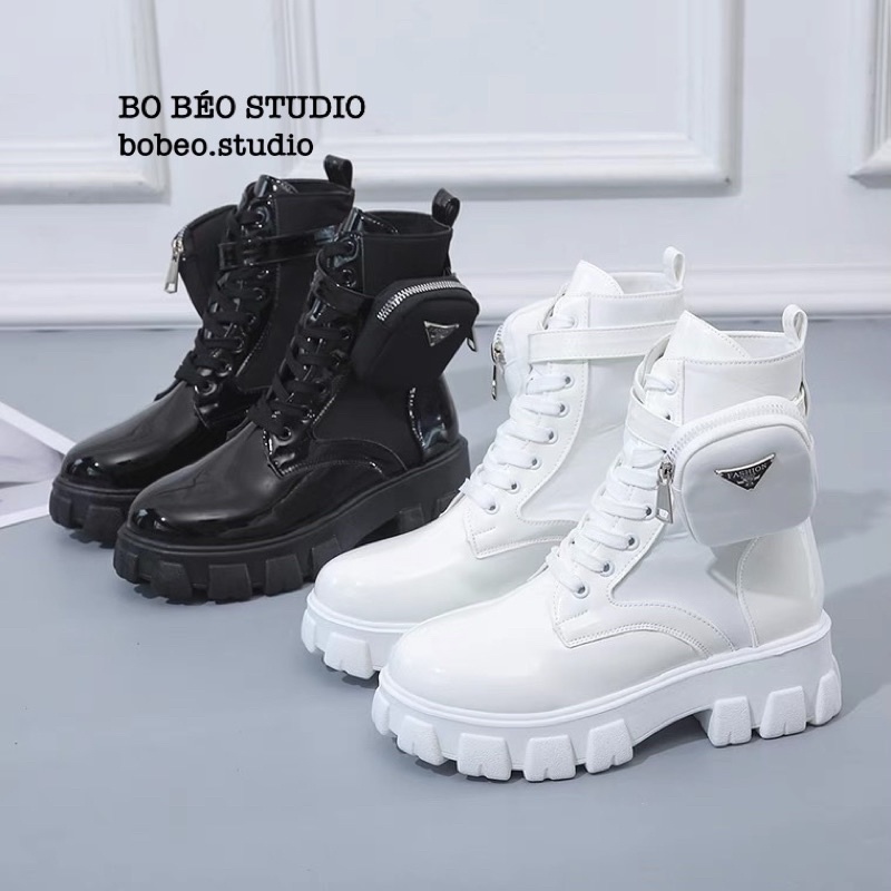 (HÀNG ORDER) Bốt ulzzang túi hộp B39 đế cao 5cm cực ngầu