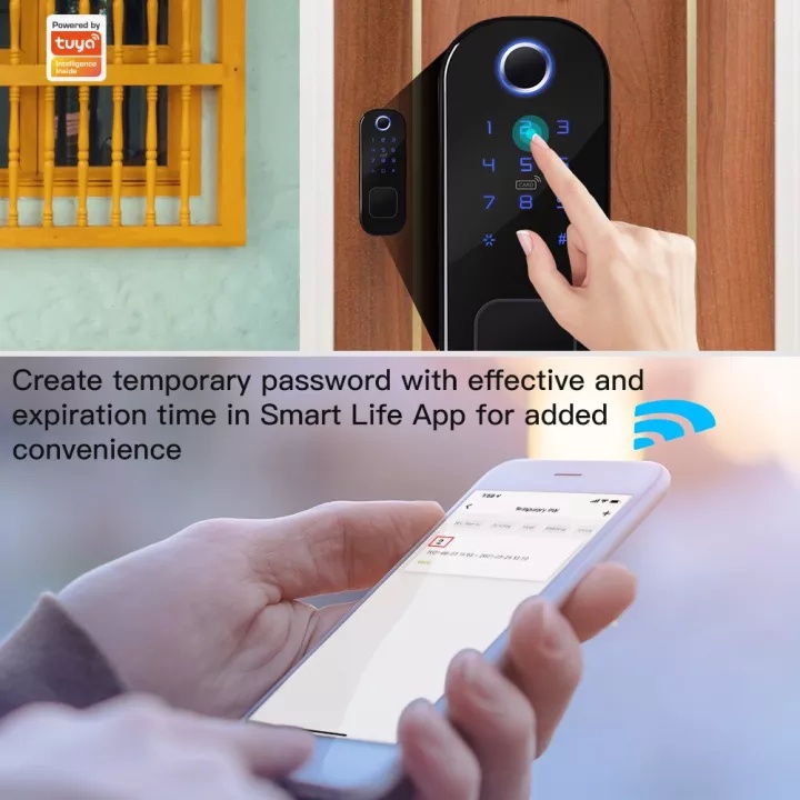 Khóa cổng vân tay, mã số, thẻ từ kết nối Bluetooh