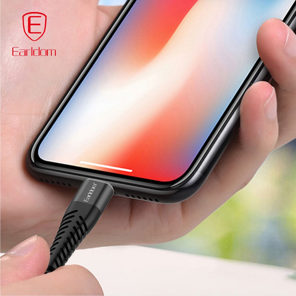 Cáp sạc dù hỗ trợ sạc nhanh Earldom EC - 061 chính hãng