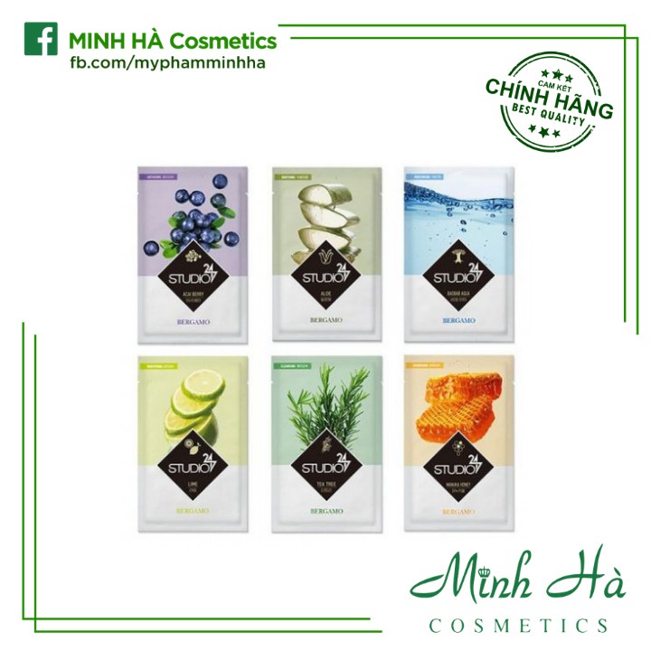 Mặt nạ giấy Bergamo Studio 247 Mask Pack