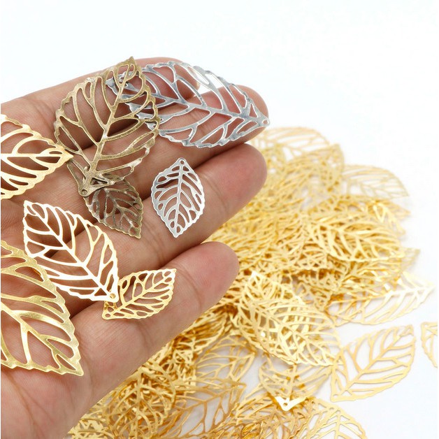 Set 20 mặt dây chuyền hình chiếc lá phong cách Vintage