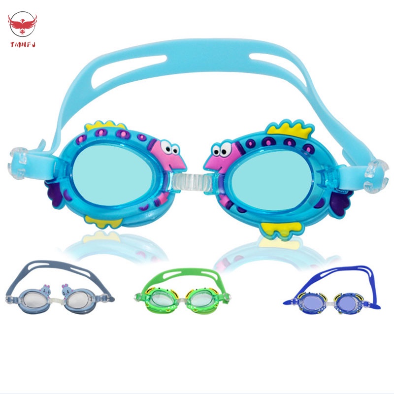 Kính Bơi Tròng Hình Cá Hoạt Hình Dễ Thương Chống Tia UV Chống Nước Cho Bé