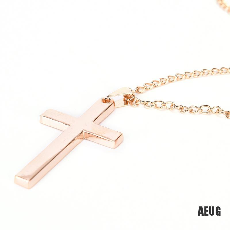 Vòng cổ Sợi Xích Mặt Thánh Giá Bằng Thép Không Gỉ Thời Trang Cho Nam