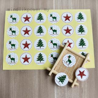 Set 100 Thẻ Nhãn Dán Trang Trí Giáng Sinh