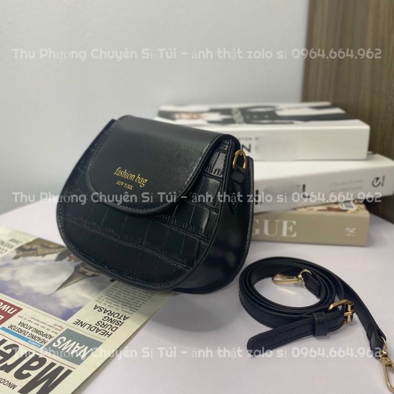 Túi mini nữ dáng bầu size 12 kèm dây đeo chéo (ảnh thật shop chụp)