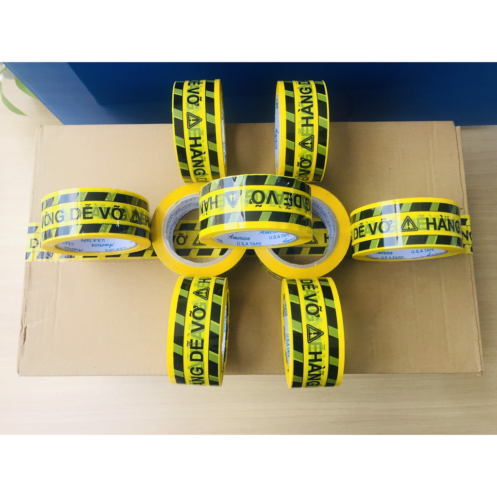 COMBO 6 CUỘN  CUỘN Băng Dính Logo Hàng Dễ vỡ Loại Mỏng Giá Rẻ Hà Nội