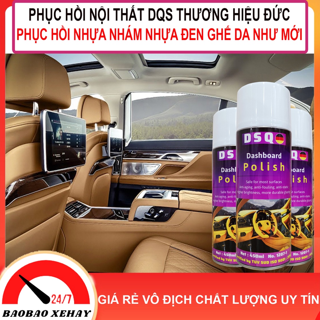 Chai Xịt Dưỡng Nhựa Nhám, Ghế Da, Nội Thất Xe Ô Tô, Xe Máy - DSQ DASHBOARD WAXING - BAOBAO