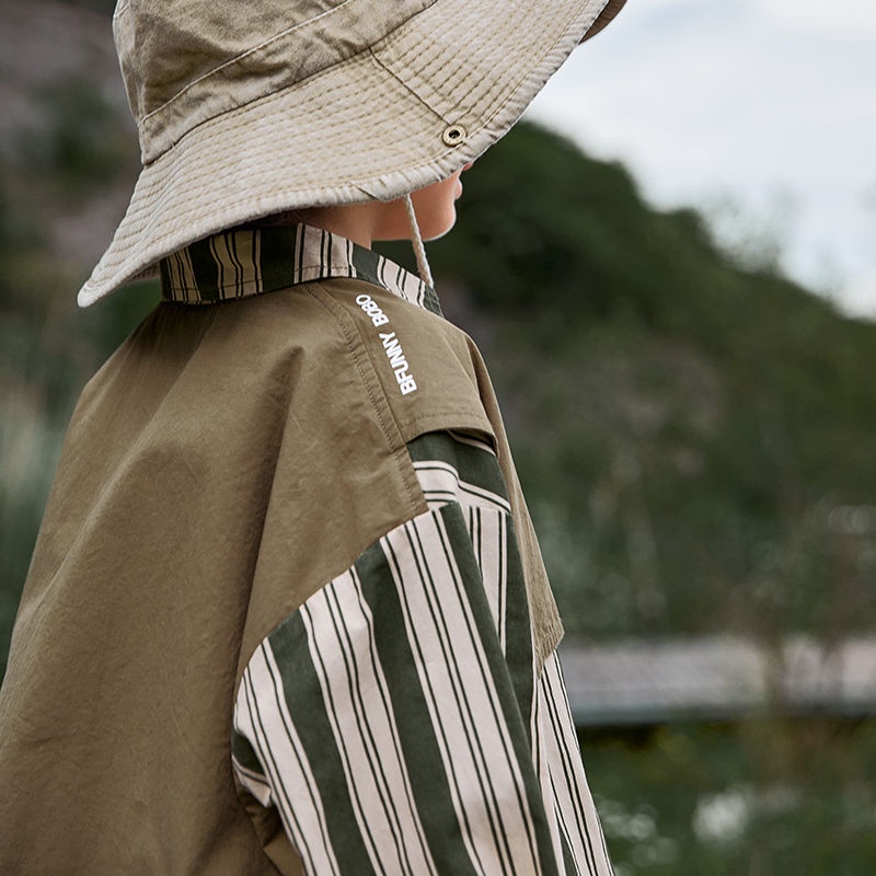 Áo Sơ Mi Dài Tay Họa Tiết Sọc Thời Trang Dành Cho Bé Trai