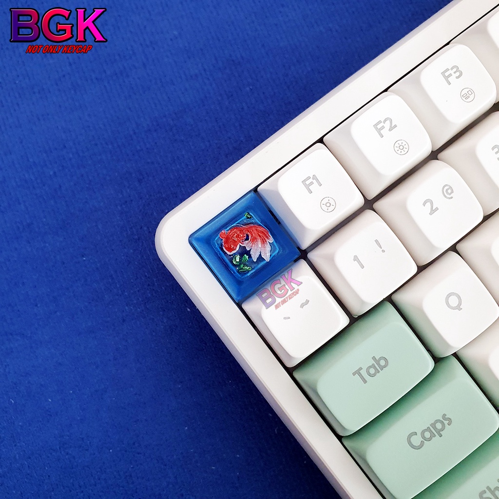 Keycap Artisan Nút Bàn Phím Cơ Hình Cá Koi Nổi Cực Đẹp