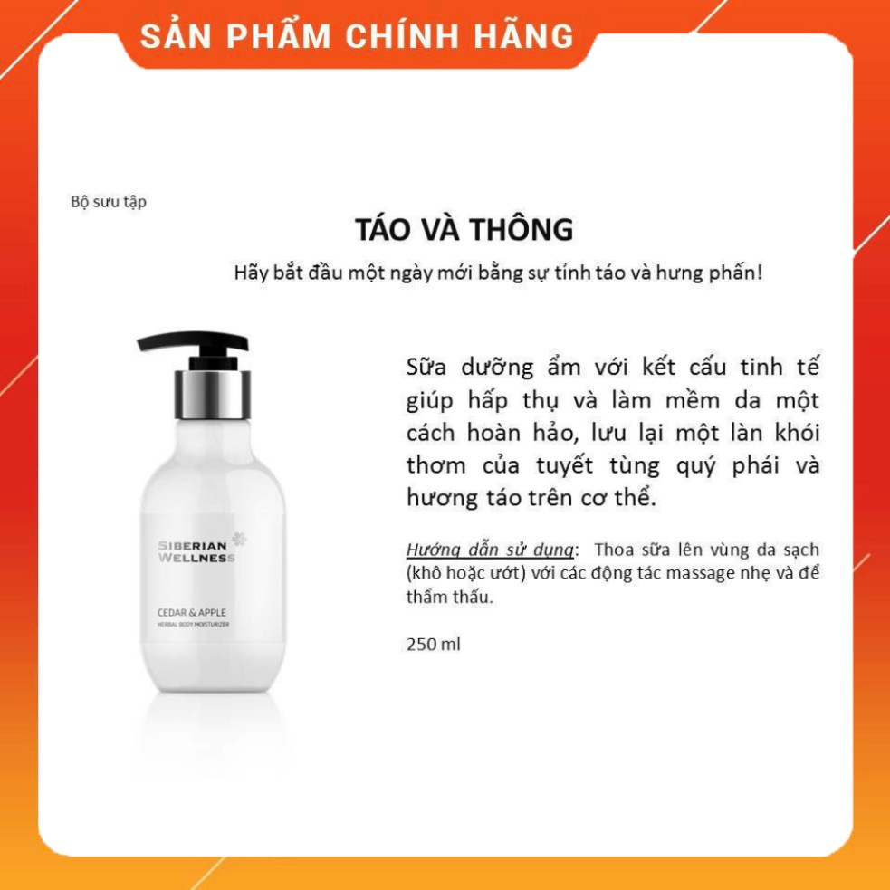 Sữa dưỡng ẩm toàn thân hương táo Siberi Nga - Sữa dưỡng thể | TheFaceHolic.com