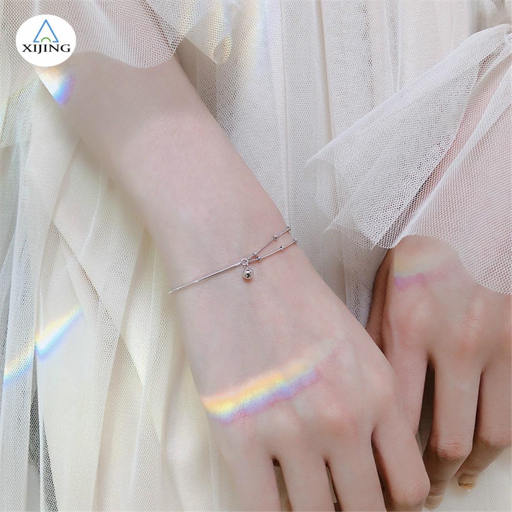 Vòng tay bằng hợp kim có đính đá xinh xắn cho nữ