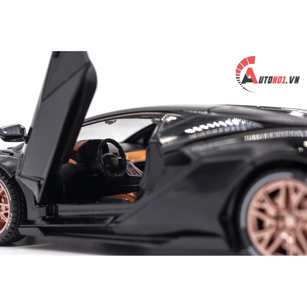 MÔ HÌNH XE LAMBORGHINI SIAN FKP 37 BLACK 1:24 CHE ZHI 7557