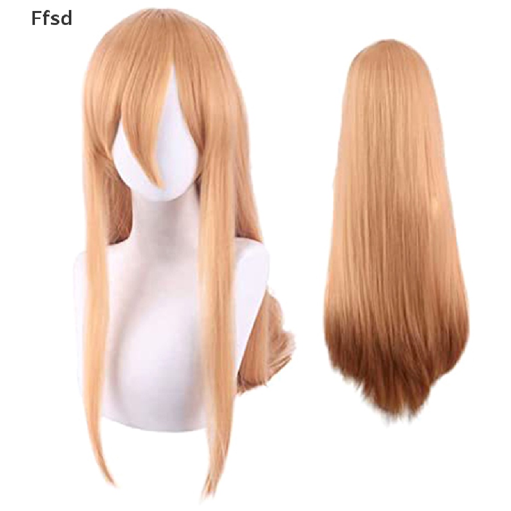 {Ffsd} Tóc Giả Cosplay Nhân Vật Anime Chainsaw Man Makima Angel demon Màu Cam Dài * Bán Chạy