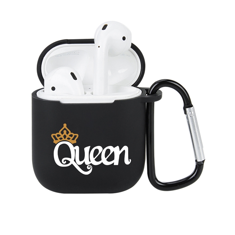 Vỏ Bảo Vệ Hộp Sạc Tai Nghe Airpods 1 / 2 Apple Hình King Queen