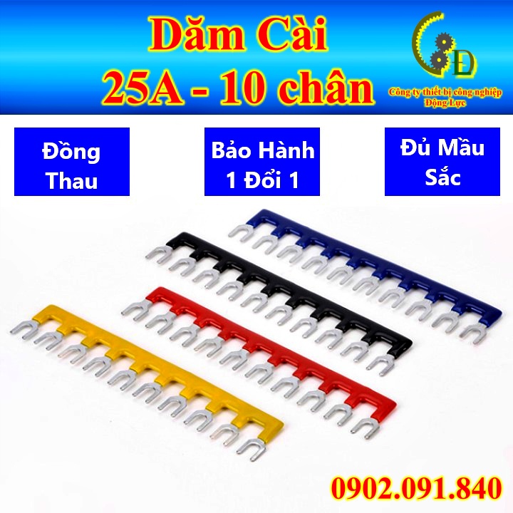 Dăm cài cầu đấu 25A TB2510 TB2512 2cái ✴️VIP✴️ thanh lược cài domino chia dây điện