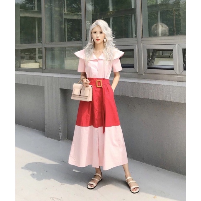 Túi cnk nơ hồng Nude