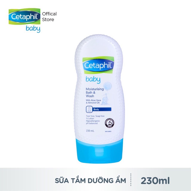 Sữa tắm gội dưỡng ẩm dành cho bé Cetaphil Baby Ultra Moisturising Bath &amp; Wash 230ml