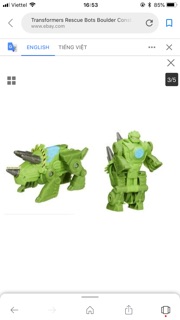 Robot Transformers Playskool Heroes Rescue Bots Chase the Rescue Dinobot (Box)