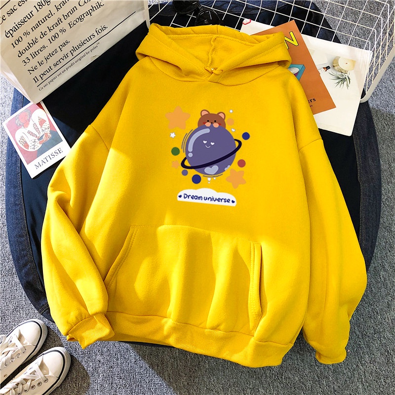 Áo Nỉ Hoodie Form Rộng Unisex In Hình Hành Tình Gấu Style Hàn Quốc HOT TREND BB HOODIE