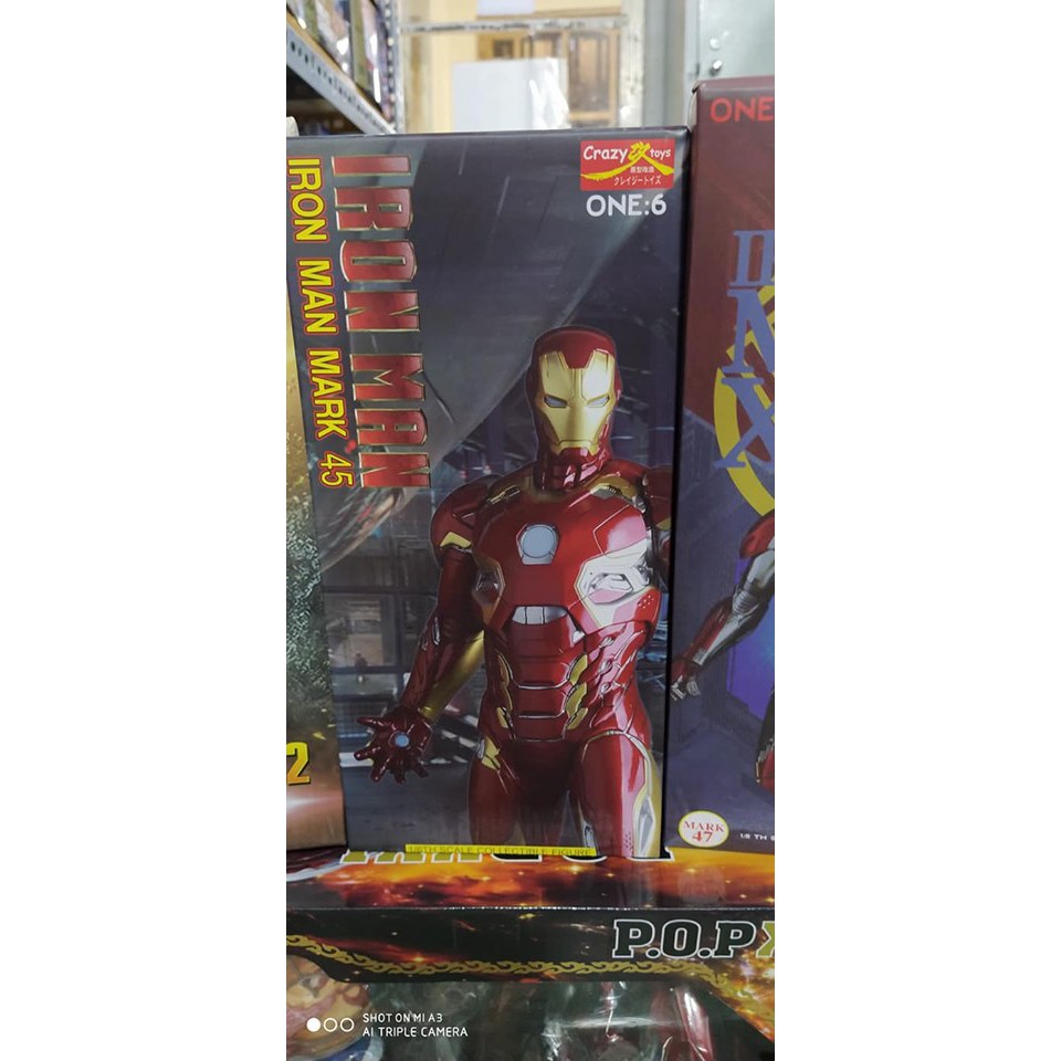 [FMSHOPVN] FIGURE CRAZY TOYS IRON MAN MK45 MÔ HÌNH NHÂN VẬT NAM ANH HÙNG MARK 45  PVC TĨNH