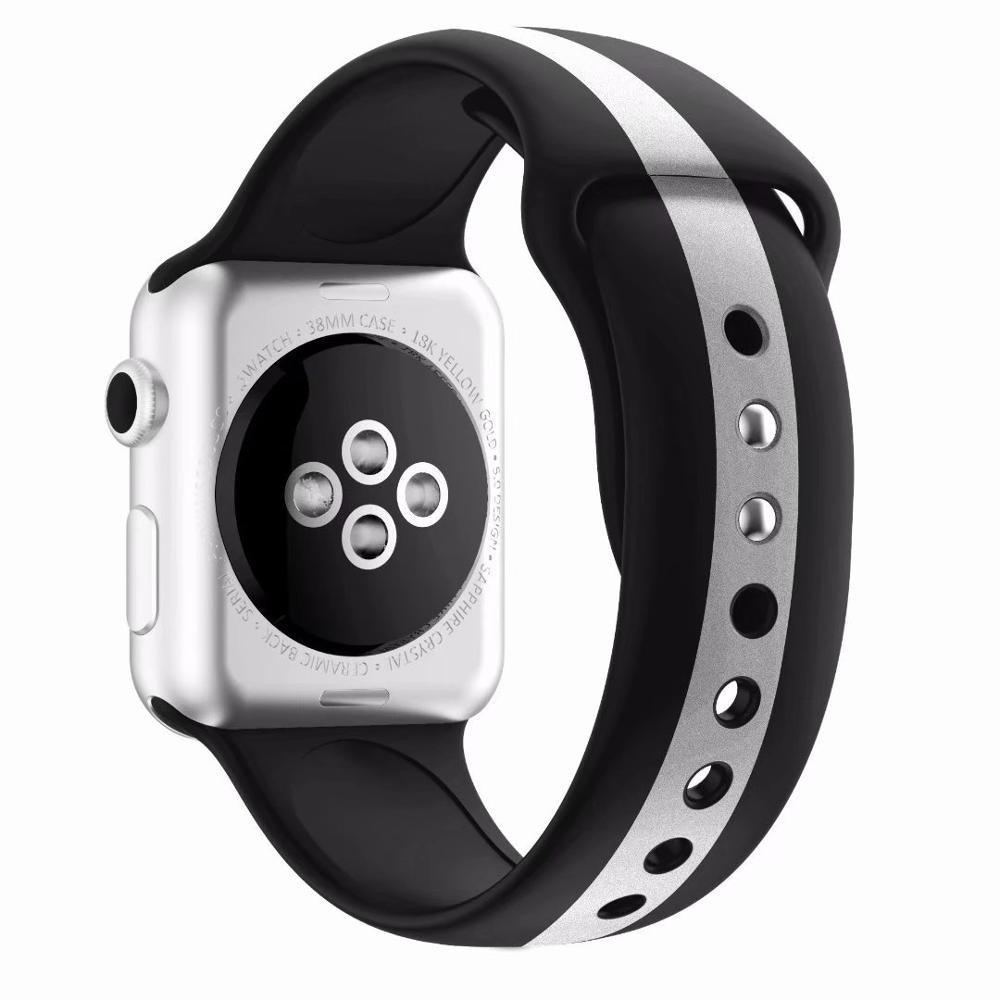 Dây đeo đồng hồ thông minh bằng silicon mềm thích hợp cho Apple Watch series 8 7 6 5 4 3 Ultra 38mm 42mm 44mm 45mm 49mm
