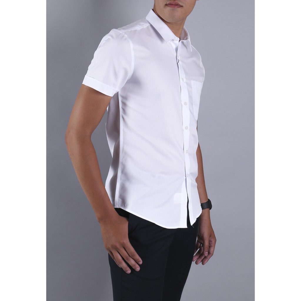 Áo sơ mi Regulerfit Ngắn tay - Có túi - Màu trắng - AR91008N