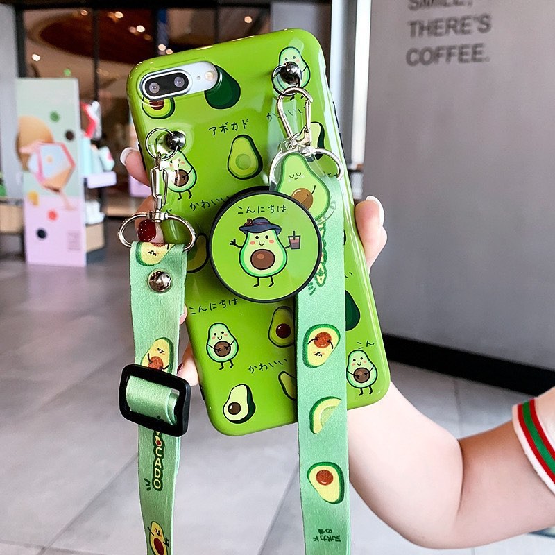 Ốp Lưng Điện Thoại Bơ Xanh Kèm Dây -  CAS2132