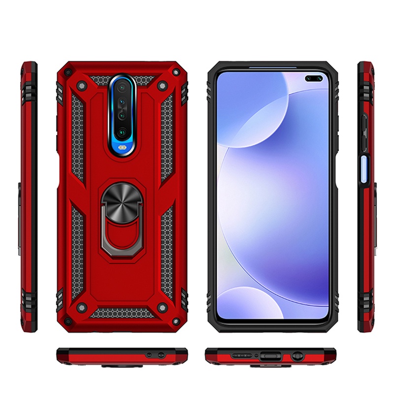Ốp Điện Thoại Thời Trang Cho Xiaomi Redmi K20 K30 K40 Pro K30i 5G ​Ốp Điện Thoại PC Cứng + TPU Silicone Chống Sốc Có Khuyên Nam Châm Làm Giá Đỡ Cho Xiaomi