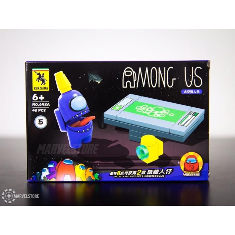 Trọn bộ đủ 8 hộp lego among us đủ màu cho bé