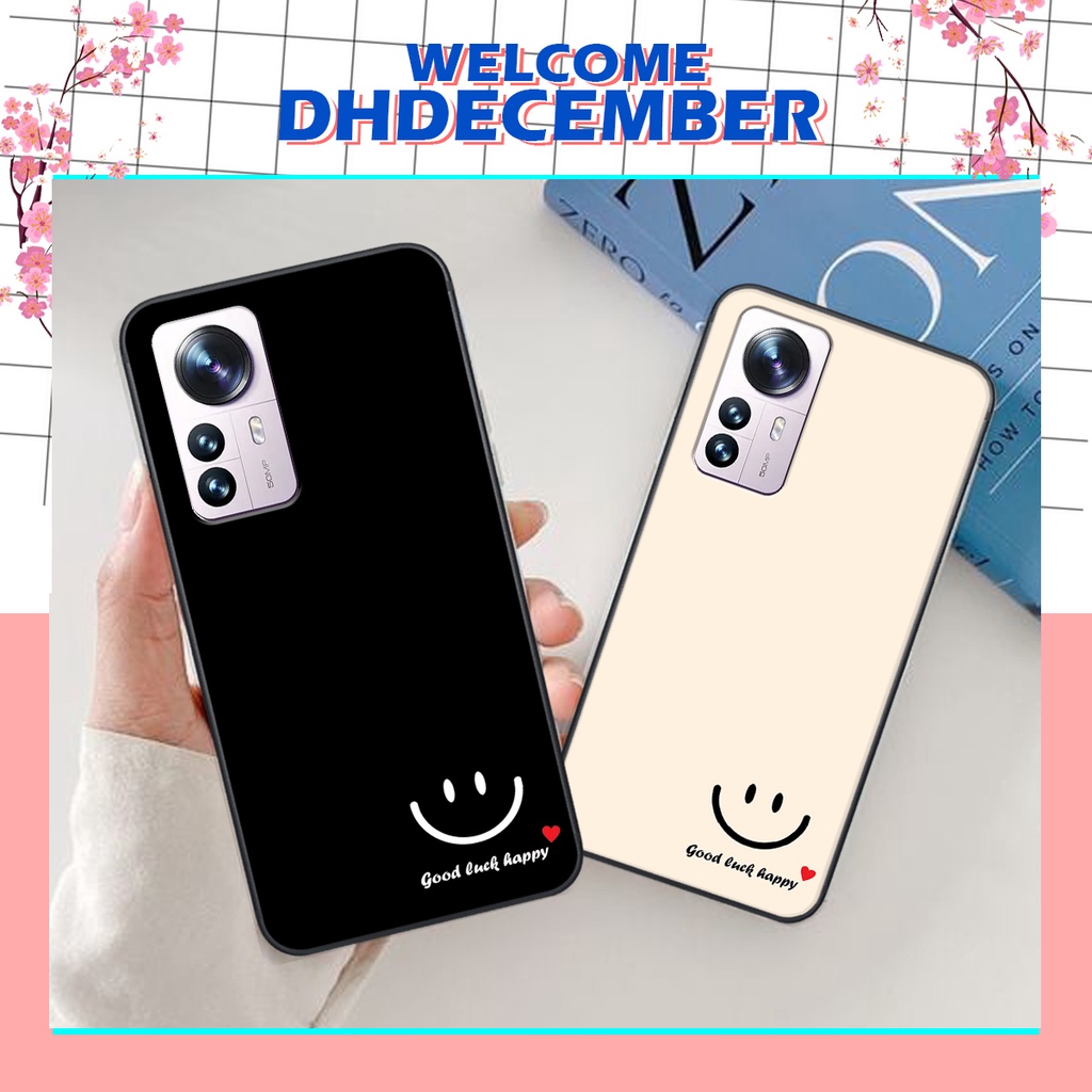 Ốp lưng Xiaomi 12 in hình nice ,good luck happy ốp xinh viền dẻo đẹp chất