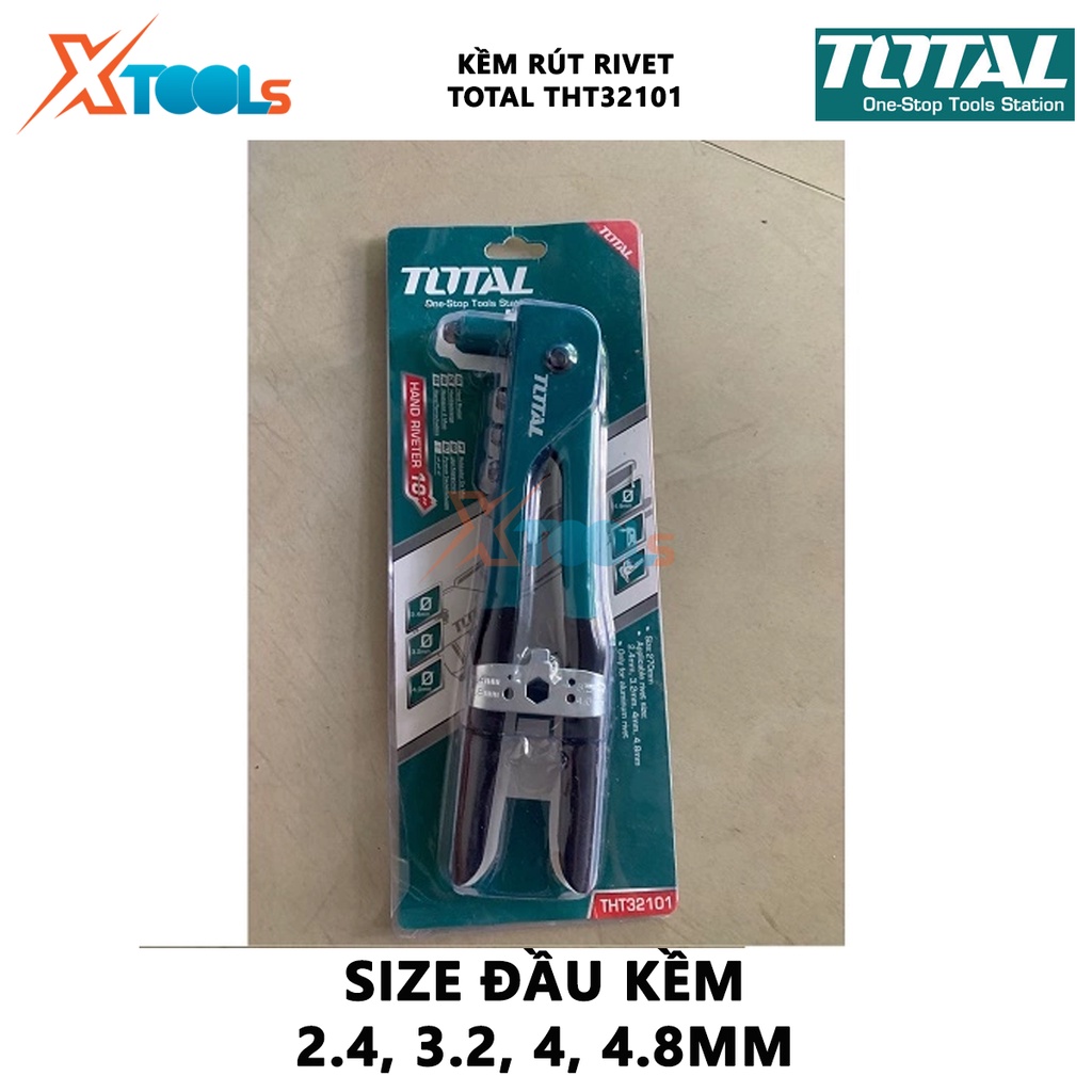 Kềm rút rivet TOTAL THT32101 kìm rút rivet Chiều dài 260mm(10&quot; ) chịu nhiệt, chịu lực mạ lớp chống oxy hóa, chống rỉ khó