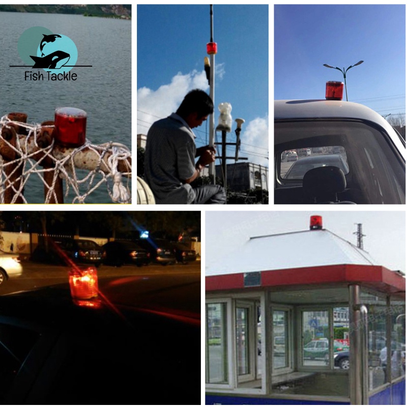 Đèn LED Cảnh Báo Sử Dụng Năng Lượng Mặt Trời Chống Thấm Nước Tiện Dụng Cho Xây Dựng/ Trạm Công Trình/ Trạm Giao Thông