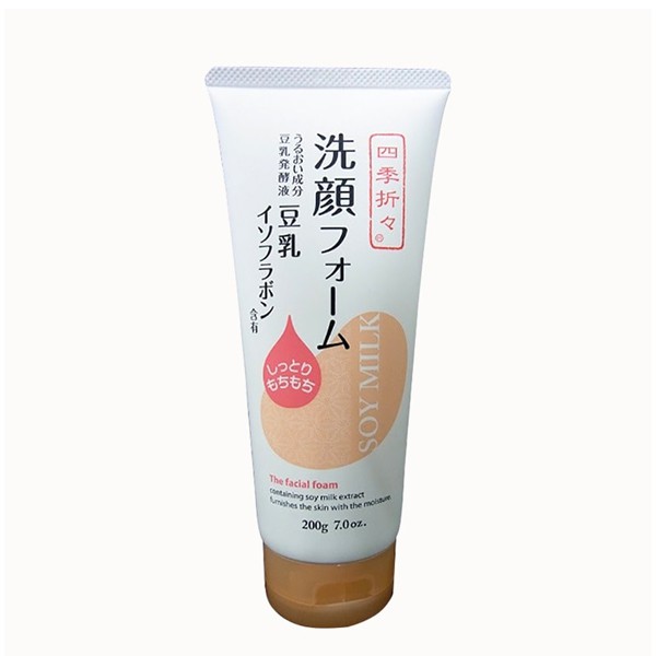 [CHÍNH HÃNG] Sữa Rửa Mặt Chiết Xuất 100% Đậu Nành Tươi Kumano Nhật Shiki Soya Milk Facial Foam 200g