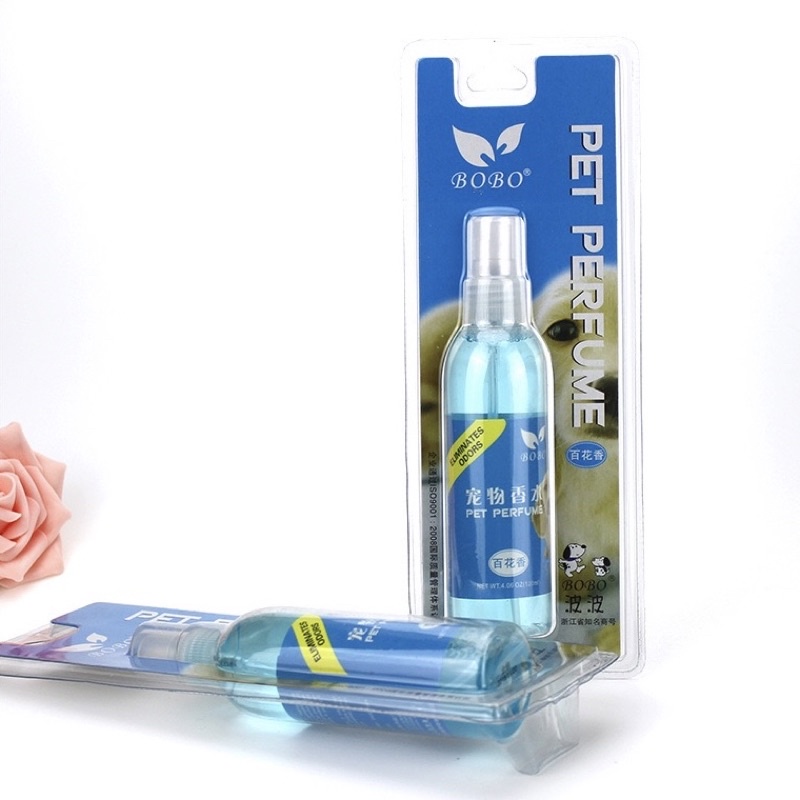 Nước hoa lưu hương, khử mùi hôi cho chó mèo BoBo 120ml