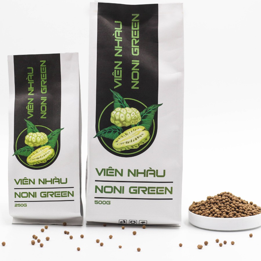 Viên nhàu noni 500g hộp giấy lục lăng