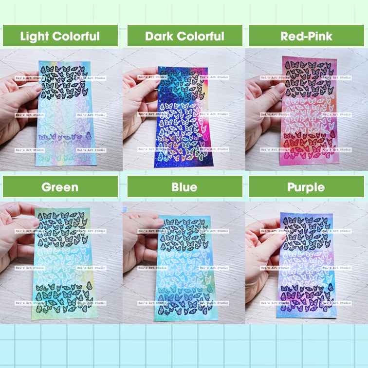 Mẫu butterfly hologram lấp lánh nhiều màu