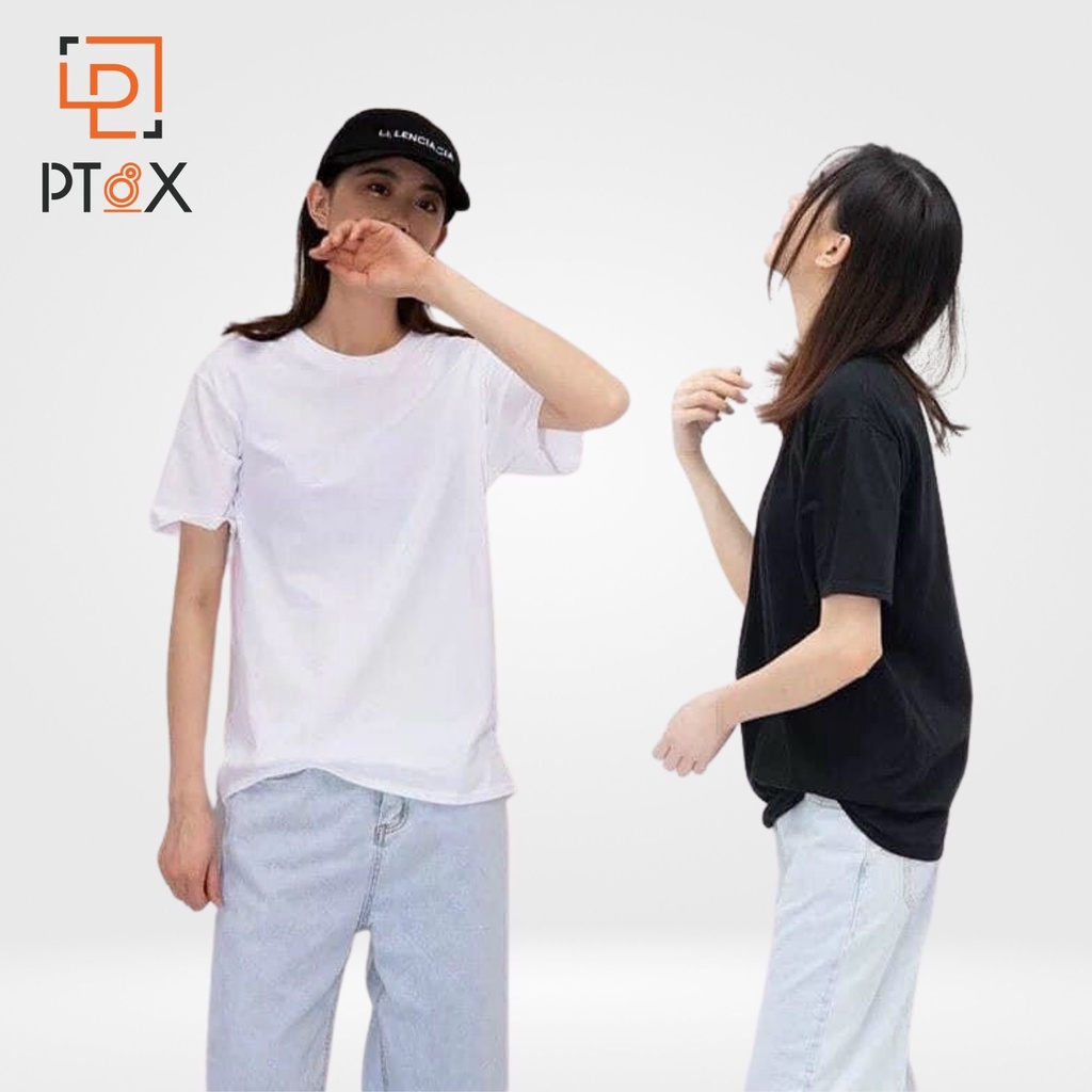 Áo thun trơn nam nữ - Áo phông basic tee nam nữ UNISEX tay lỡ form rộng chất 100% cotton co giãn 4 chiều cực mát PT8X