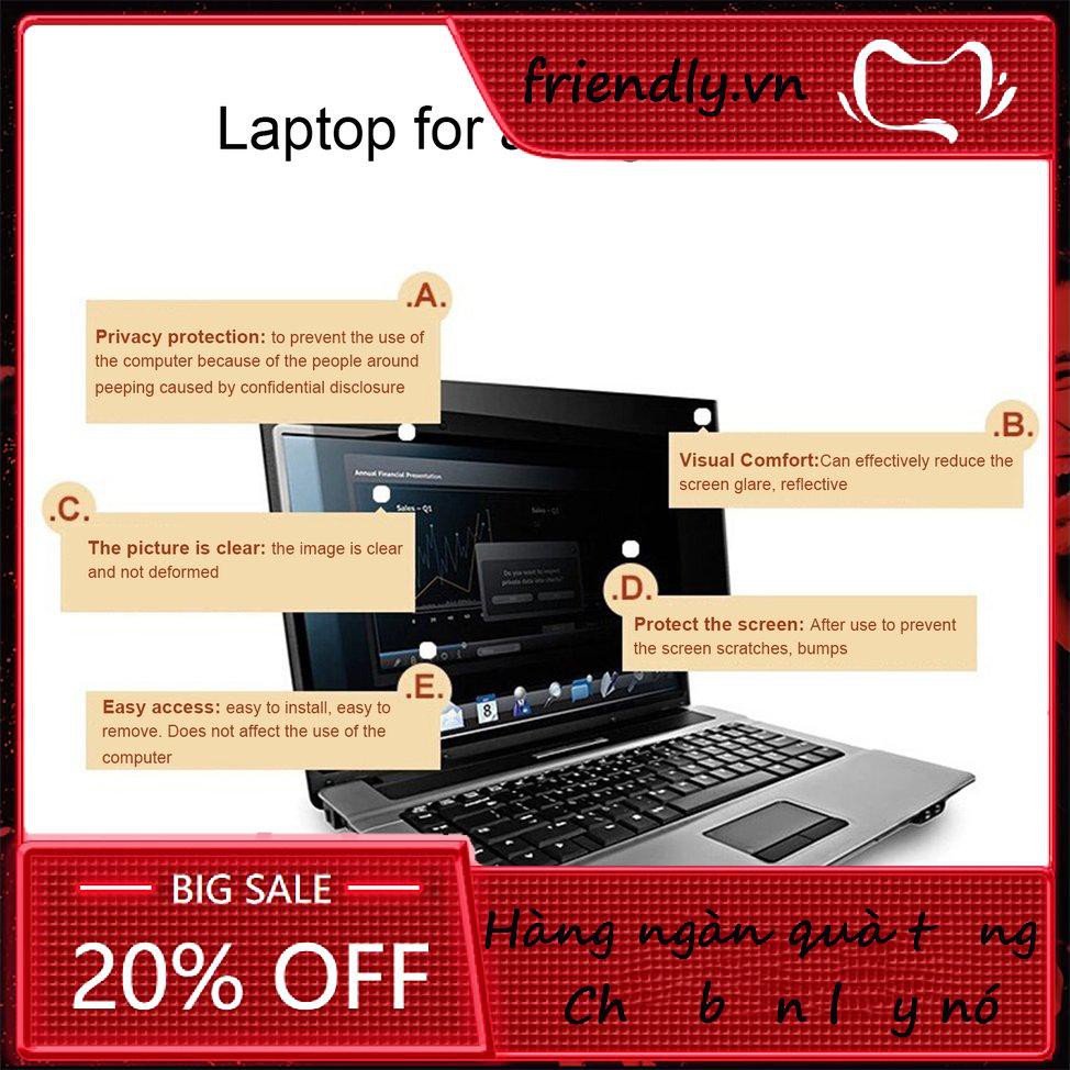 Miếng Dán Bảo Vệ Màn Hình Chống Nhìn Trộm 17 Inch Cho Laptop 16: 9